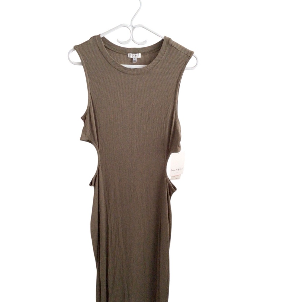 Love, fire Olive Sleeveless Top